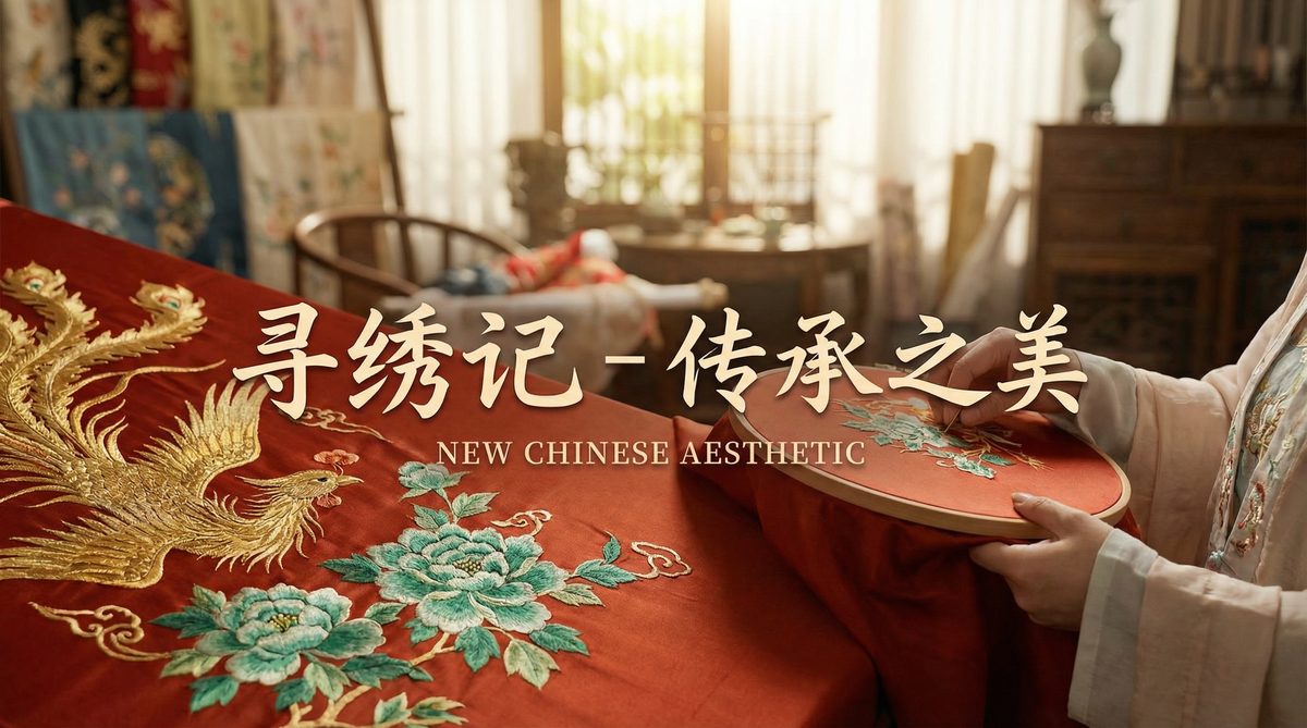 蘑菇视频 - 寻绣记传统刺绣视频演示